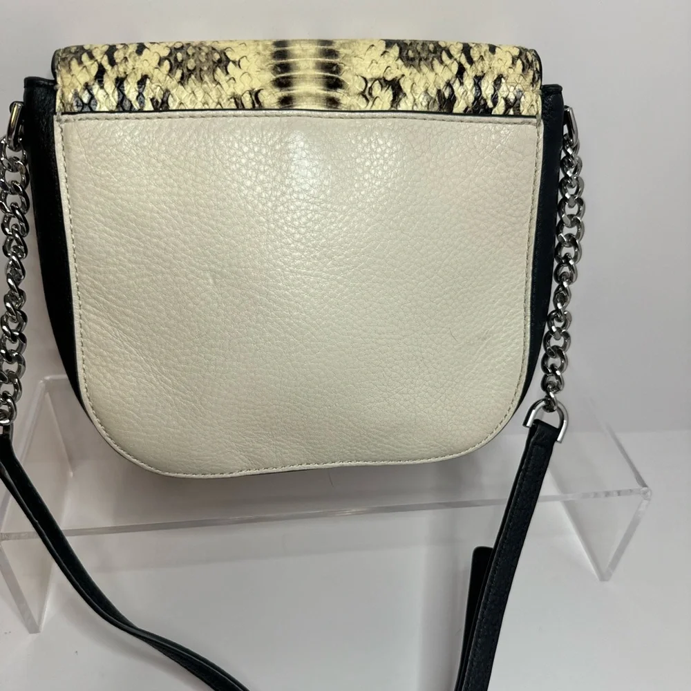 #201 Michael Michael Kors Python Half Dome Small Crossbody Bag - Picture 4 of 16